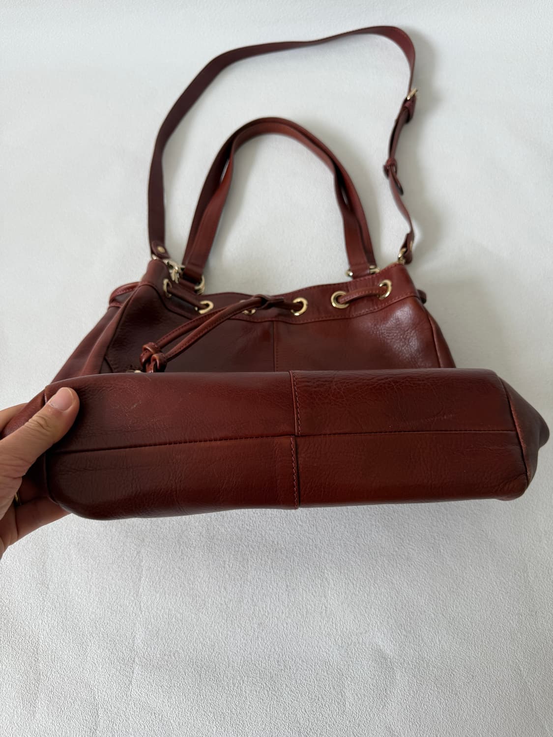 몽삭(monsac) 레더 토트백(크로스 가능) 상품이미지5