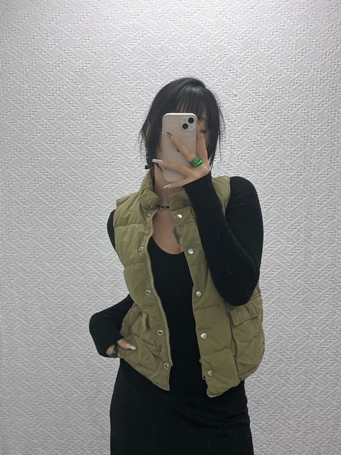 폴로 데님앤서플라이 올리브카키 여리 패딩 조끼 XS C08118 상품이미지1