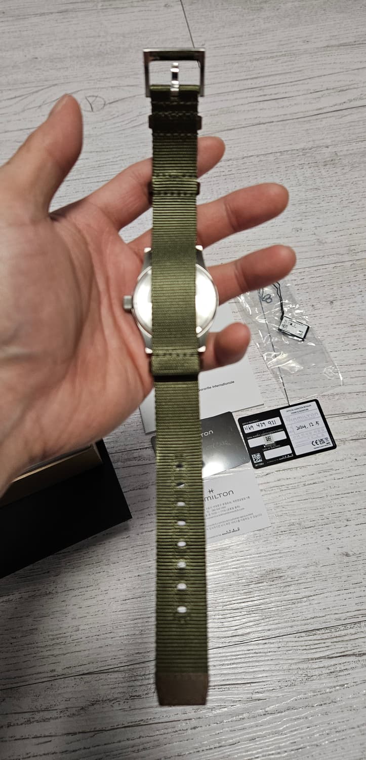 해밀턴 카키필드 메카니컬 수동 38mm 블랙 상품이미지4