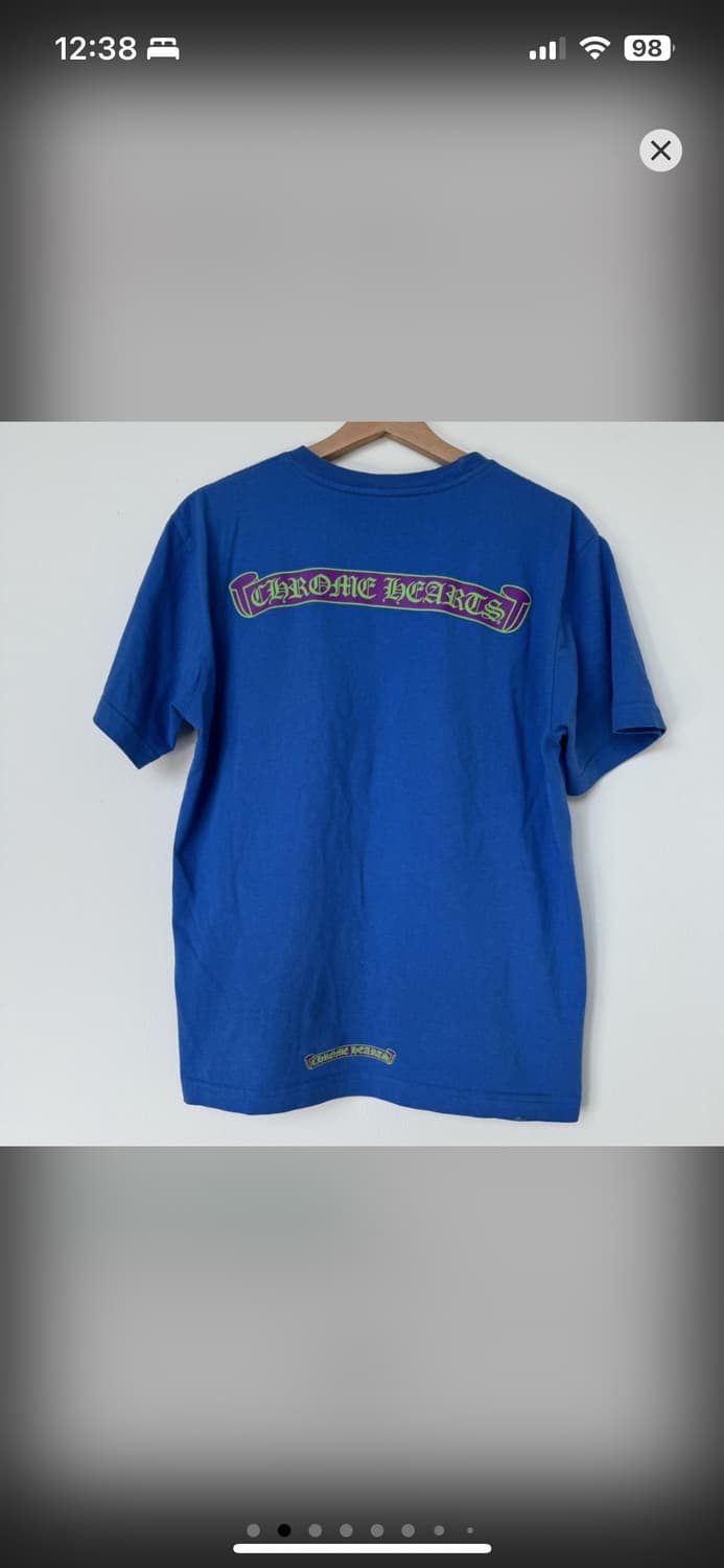 Chrome hearts blue scroll T-shirt 상품이미지1