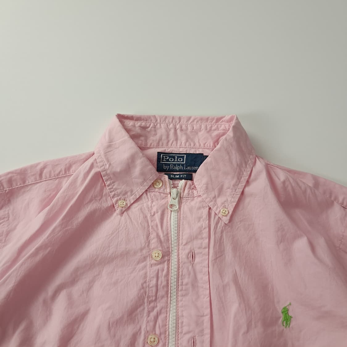 CK333 FREE 폴로 00s 핑크 크롭 셔츠 자켓 상품이미지2