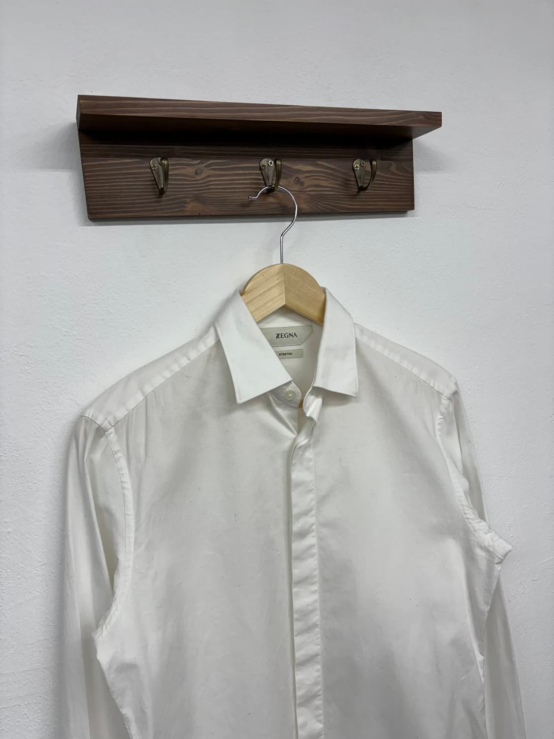 제냐 스트레치 화이트 셔츠 상품이미지2