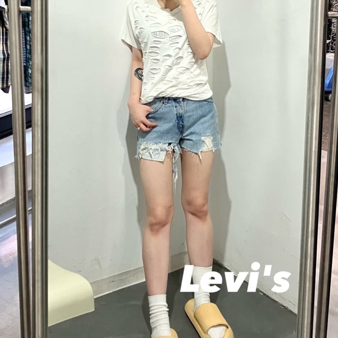 리바이스 517 데님 핫팬츠 상품이미지1