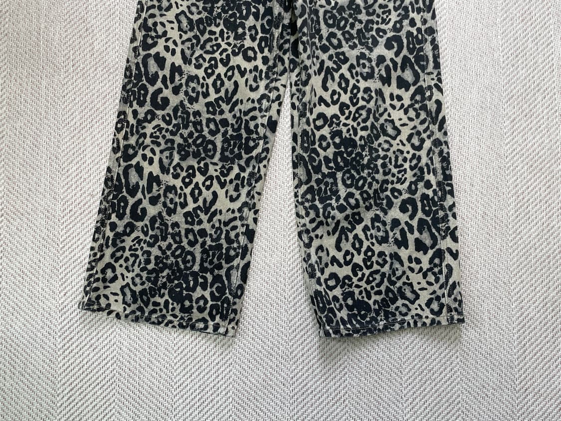 빈티지 레오파드 와이드 코튼 팬츠  J04009 상품이미지2
