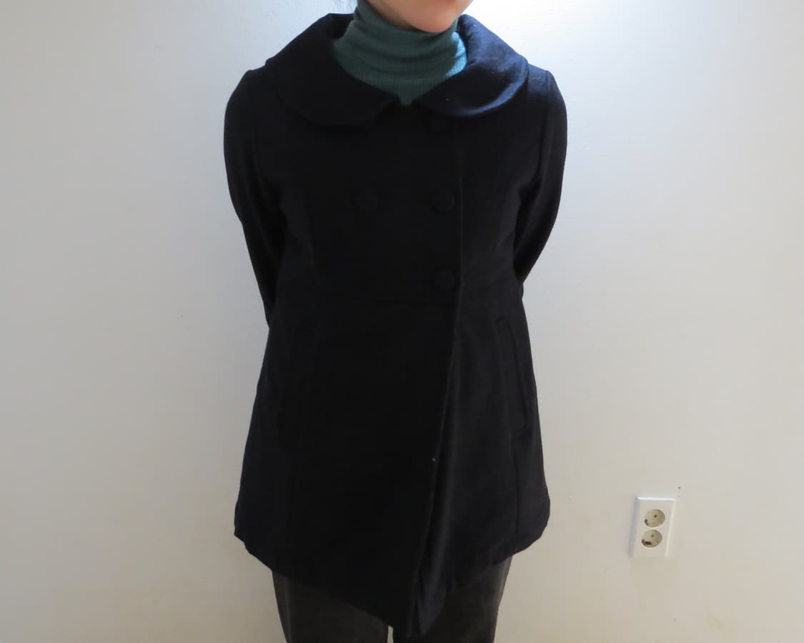 네이비 라운드 코트 상품이미지3