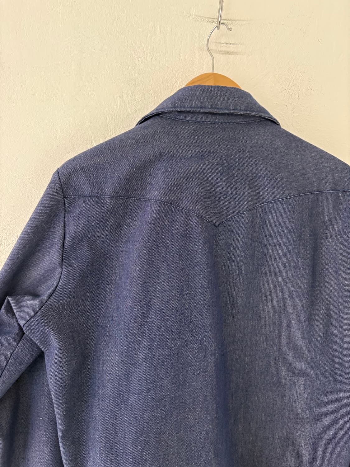 70's Lee Chambray Denim Western Shirt. 상품이미지7