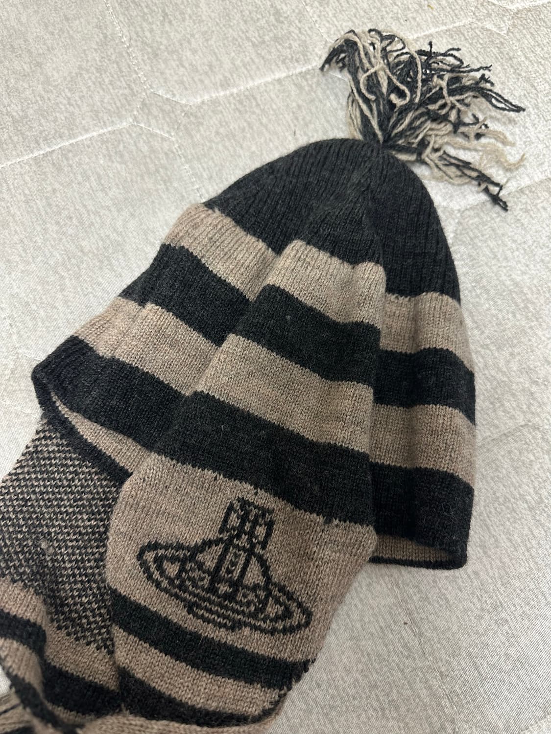 비비안웨스트우드 이어플랩 나나 비니 nana 니트 모자 빈티지 상품이미지2