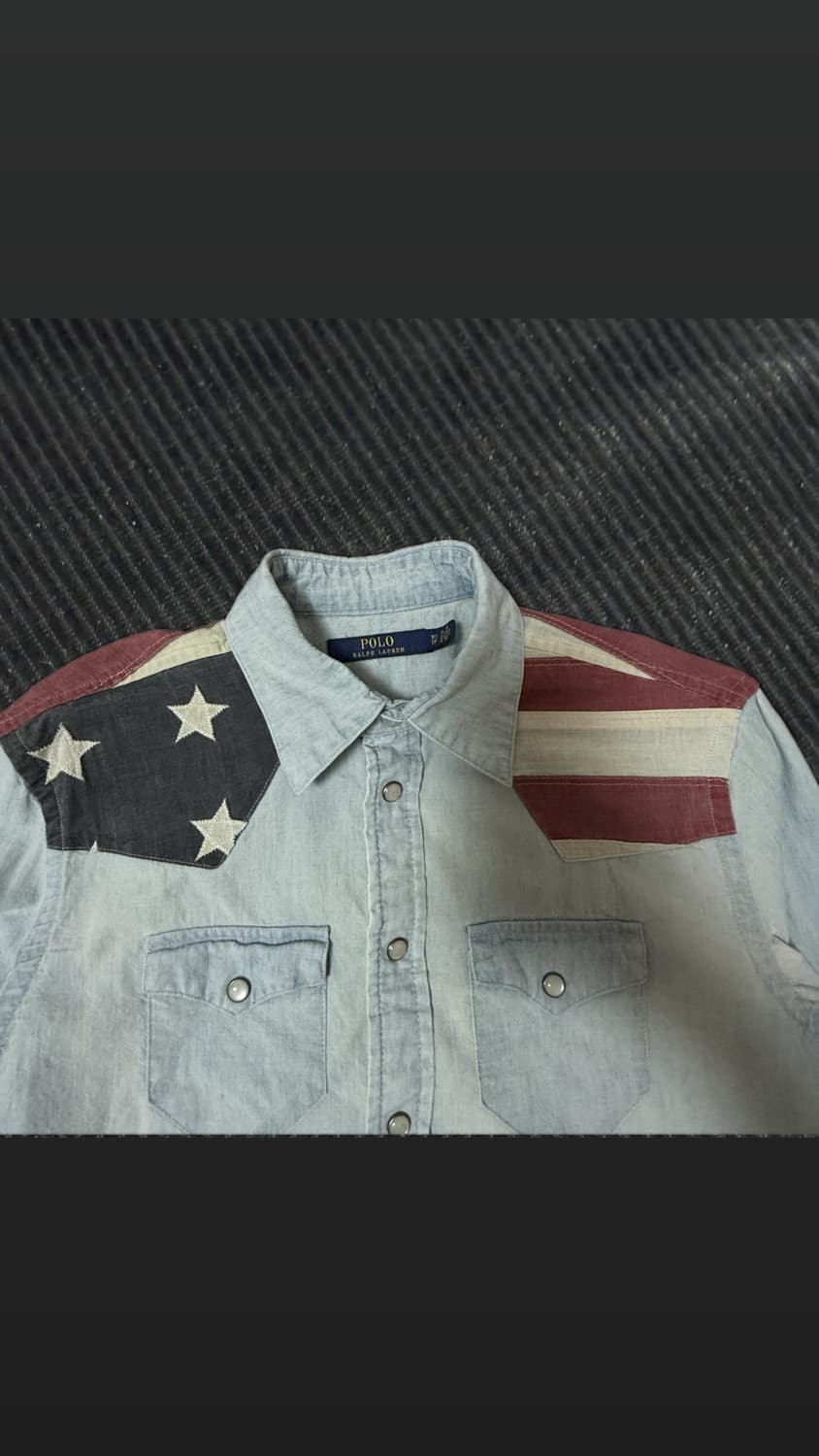폴로 랄프로렌 성조기 데님 웨스턴셔츠 상품이미지1