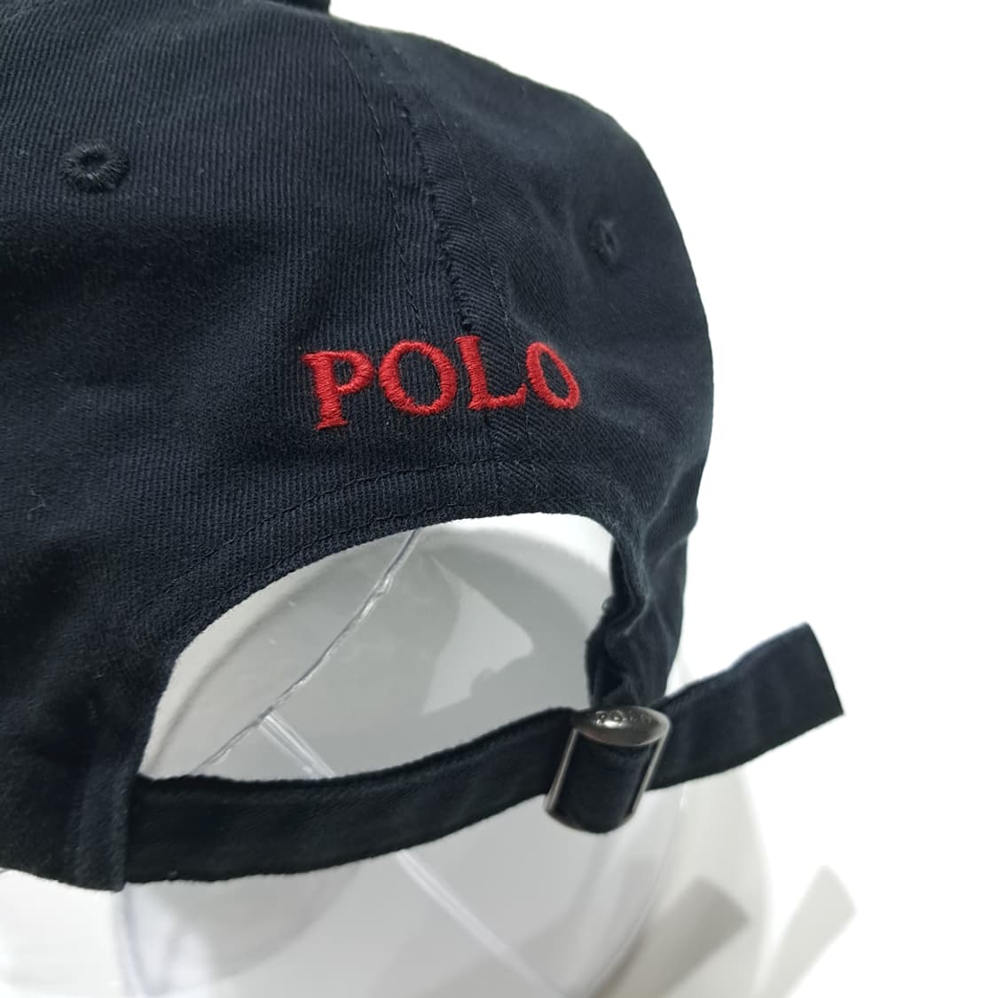 CL838 폴로 레드포니 블랙 볼캡 모자 상품이미지6