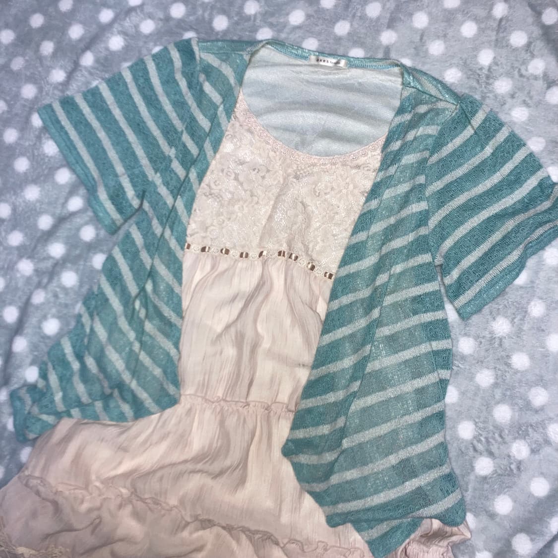 엑시즈팜 모리걸 민트 볼레로 원피스 상품이미지1