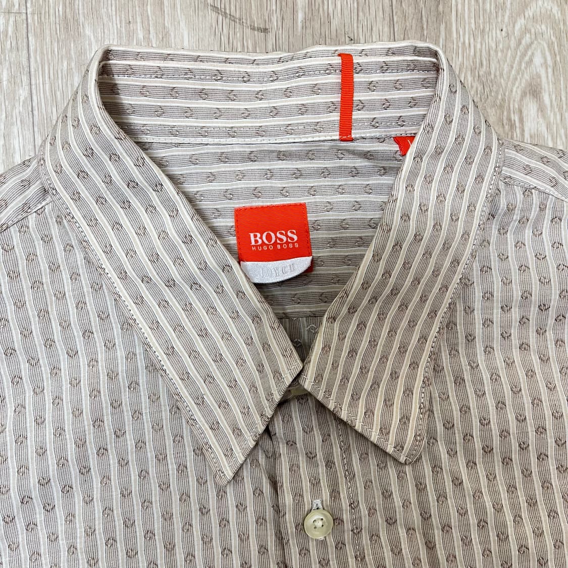 휴고보스 남성 패턴 싱글 포켓 드레스 셔츠 L(100) 상품이미지4