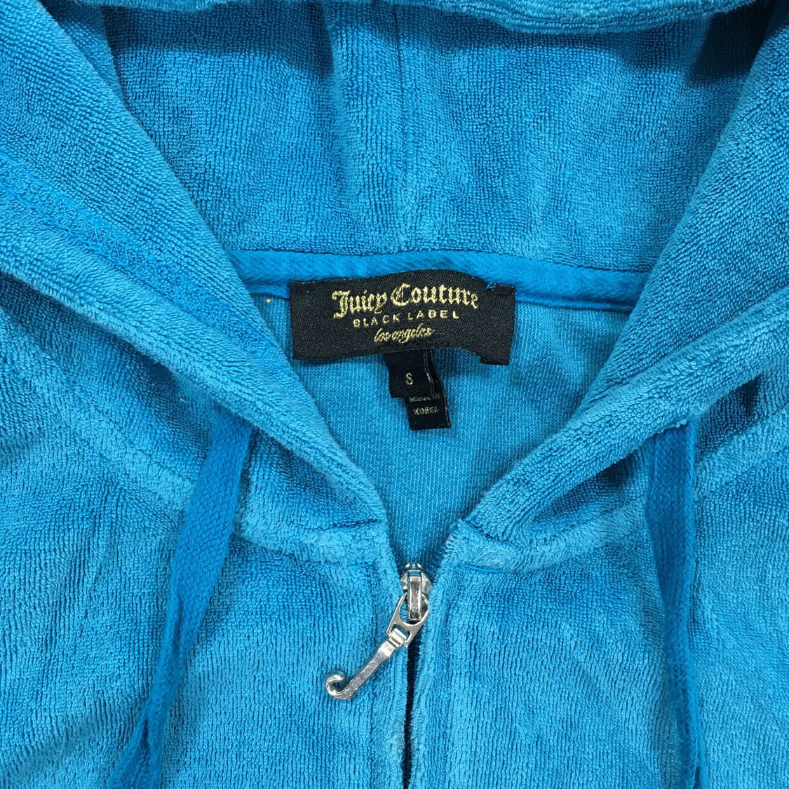 투티/0252 쥬시 꾸뛰르 블랙 라벨 슬림핏 y2k 후드집업 백 포인트 상품이미지5