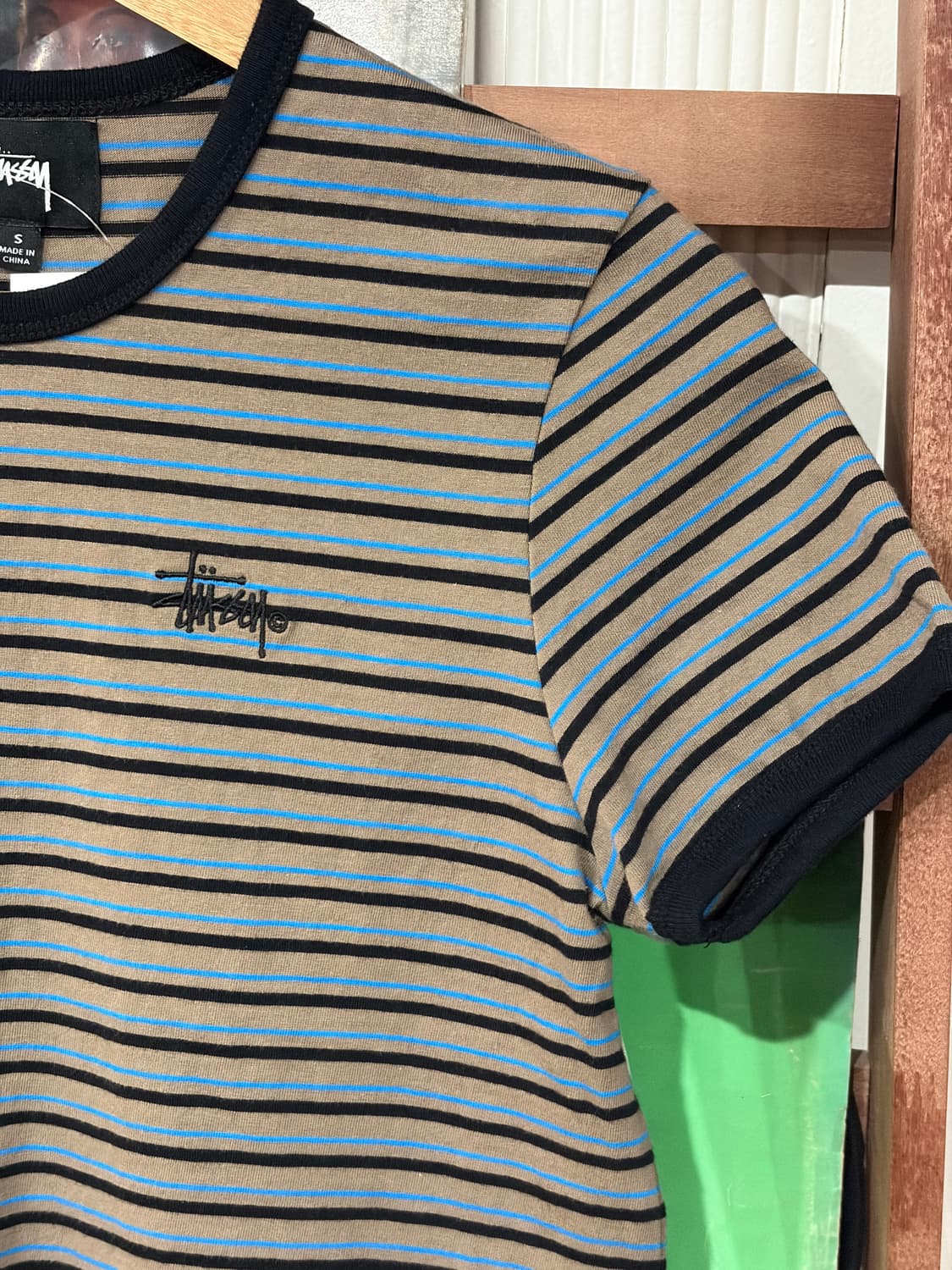 J63 스투시 스트라이프 반팔 티셔츠 상품이미지2