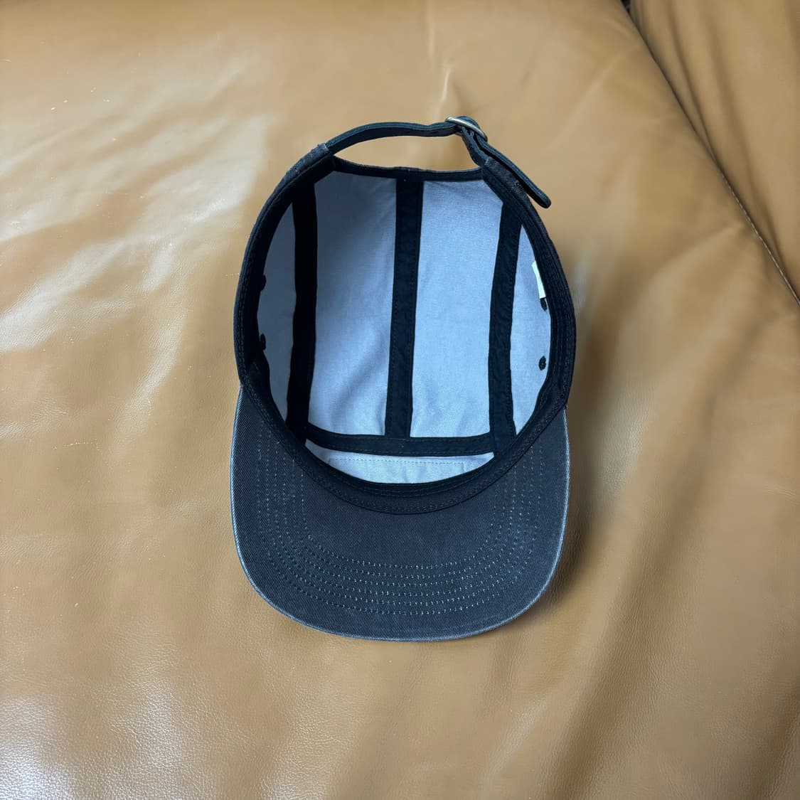 슈프림 캠프캡 모자 박스로고 워시드 블랙 상품이미지6