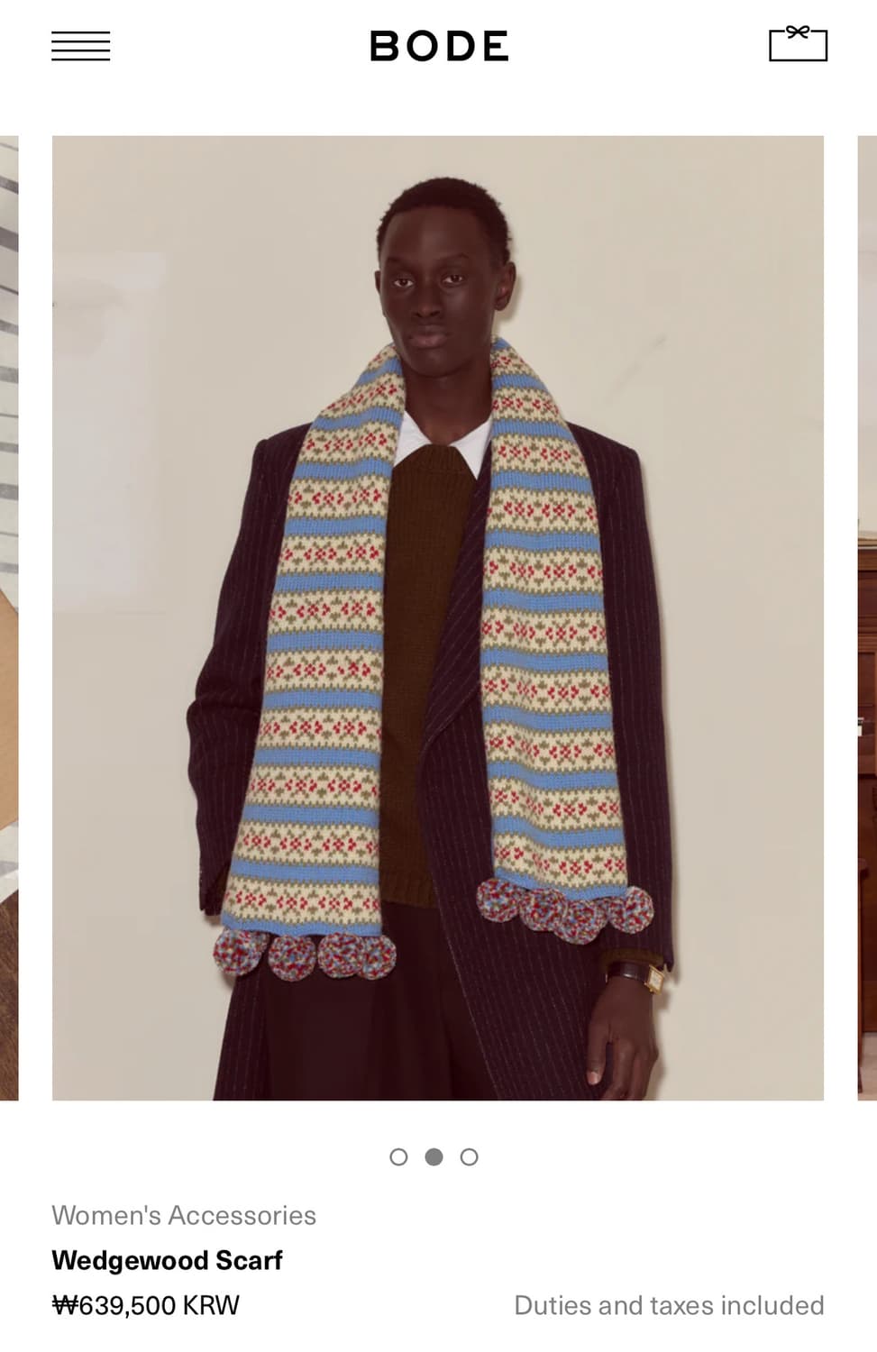 보디 BODE Wedgewood 머플러 상품이미지4