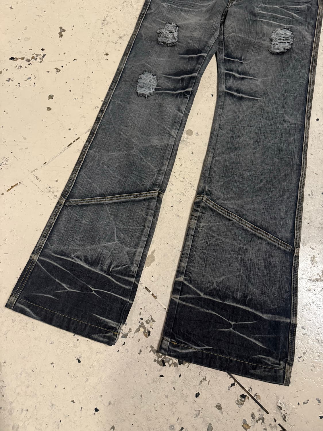 Crack washing damage boots cut pants 상품이미지3