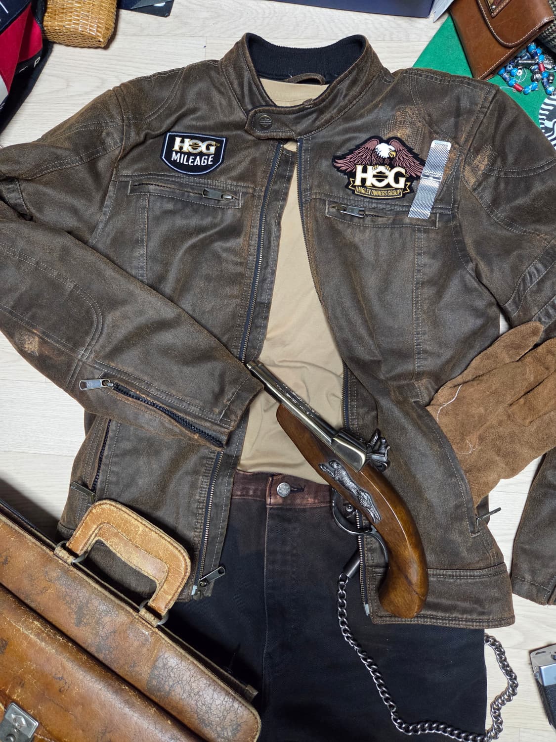 HARLEY DAVIDSON 데미지 라이더 자켓 바이커 점퍼  상품이미지3