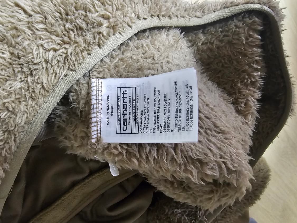 carhartt Wip 잭슨 스웨트 자켓 플리스 L 상품이미지3