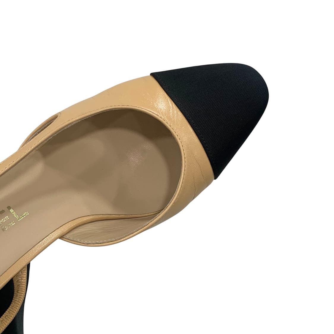 샤넬 클래식 투톤 고트스킨 슬링백 미들힐 펌프스구두 상품이미지8