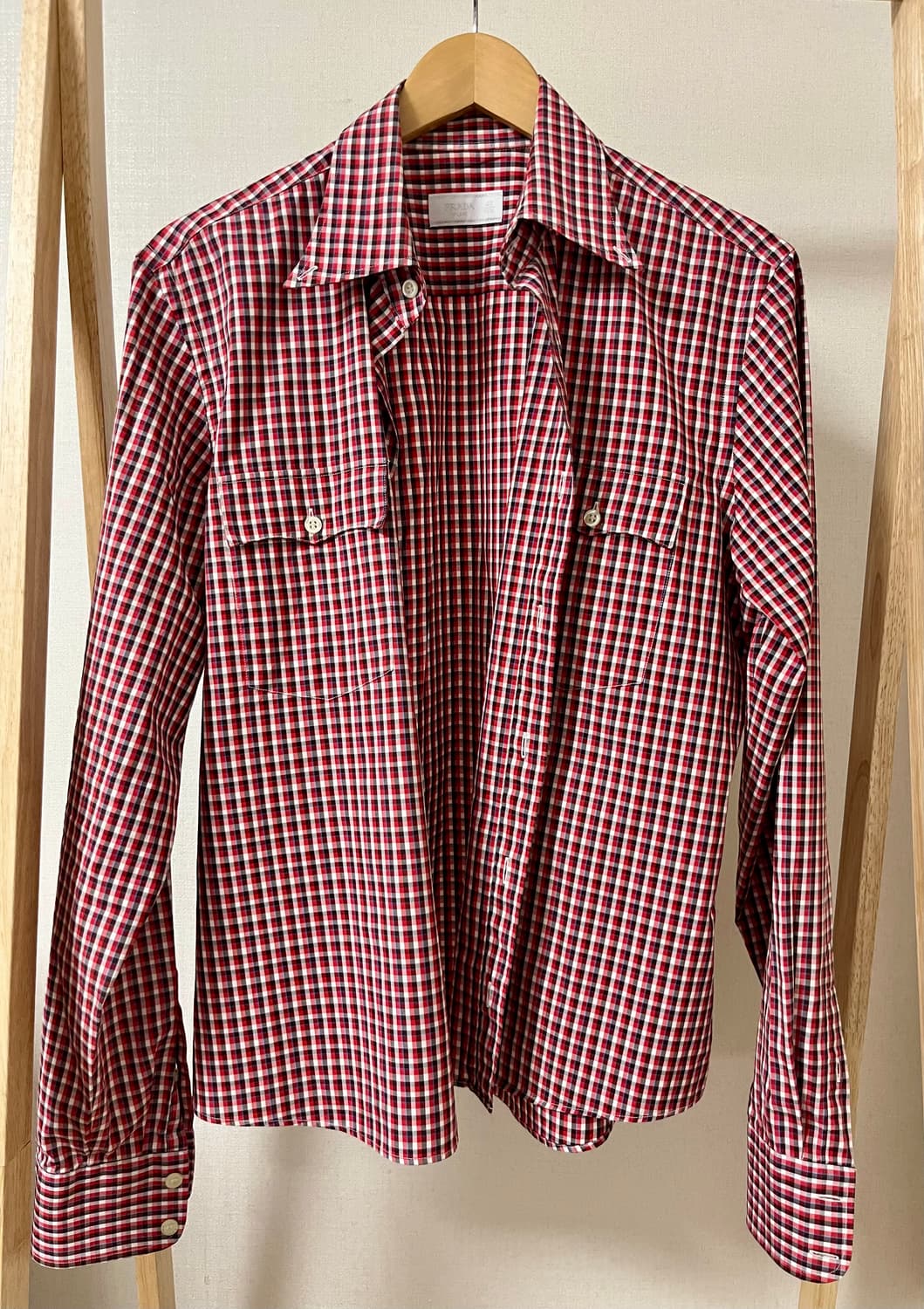 PRADA 체크 셔츠 40/180/100A 정품 상품이미지1