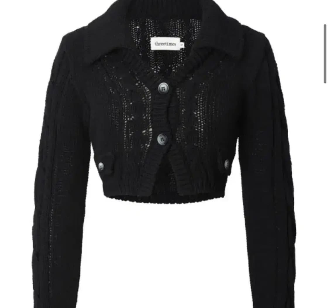 쓰리타임즈 미피니트가디건 블랙 s 상품이미지1