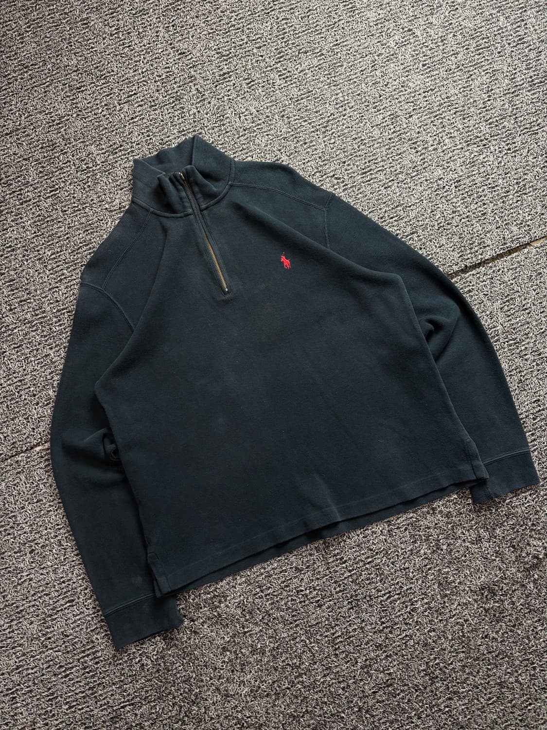 폴로 랄프로렌 블랙 코튼 하프집업 니트 2445 상품이미지1