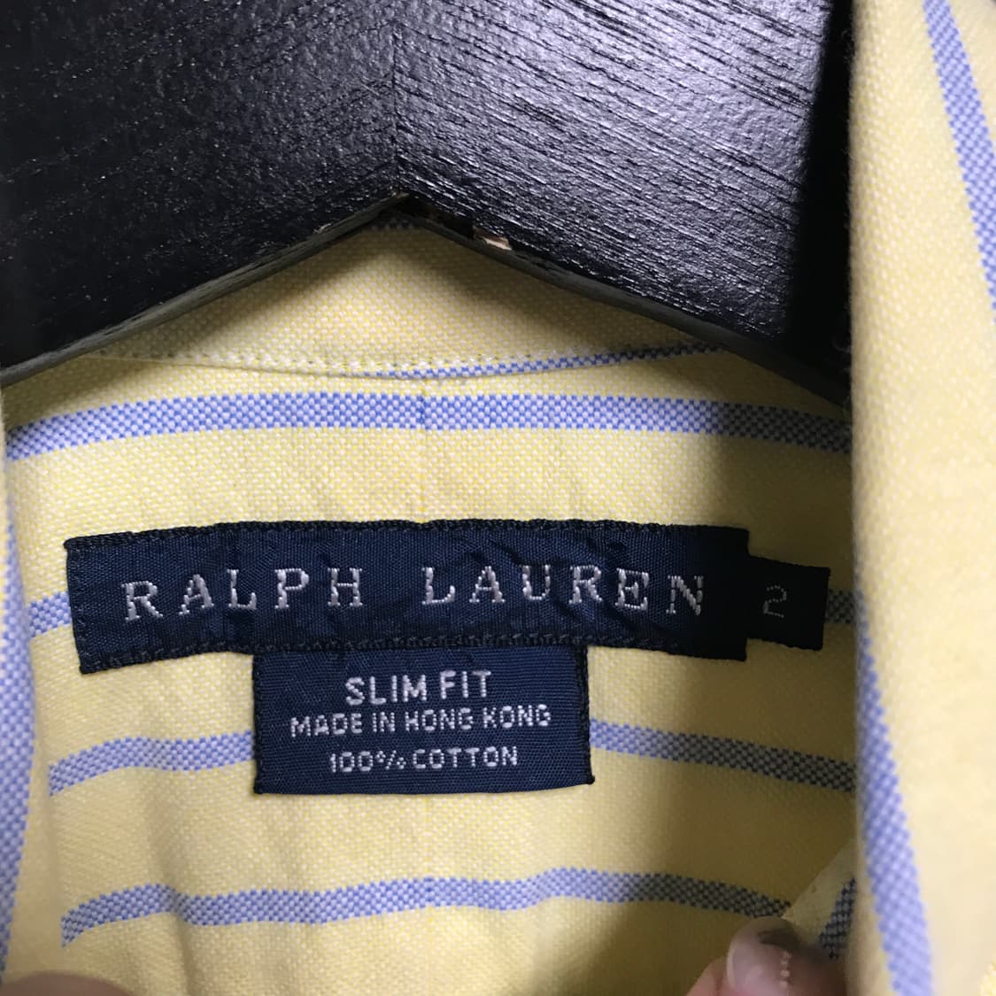 폴로 랄프로렌 스트라이프 셔츠 옐로 2(W) 상품이미지5