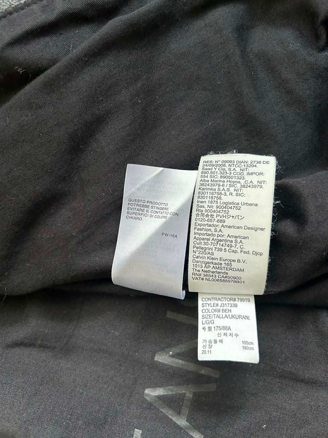 [L] 캘빈클라인 진스 나파 양가죽 봄버 라이더 자켓 테크웨어 상품이미지7