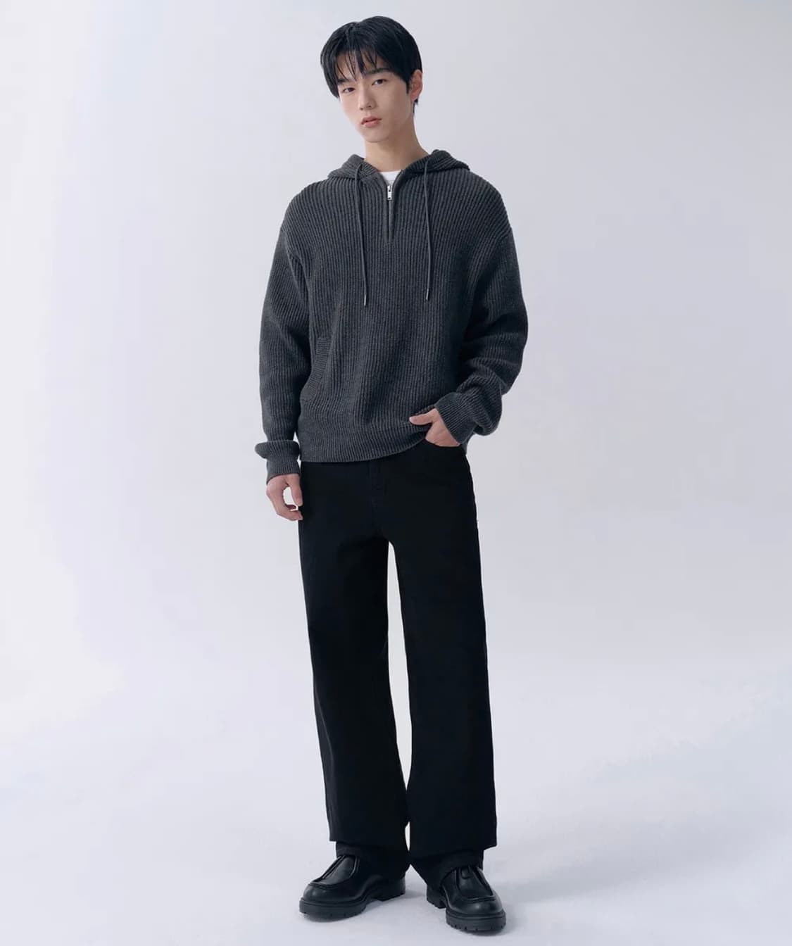 무신사스탠다드 와이드 데님 팬츠 블랙 32 상품이미지1