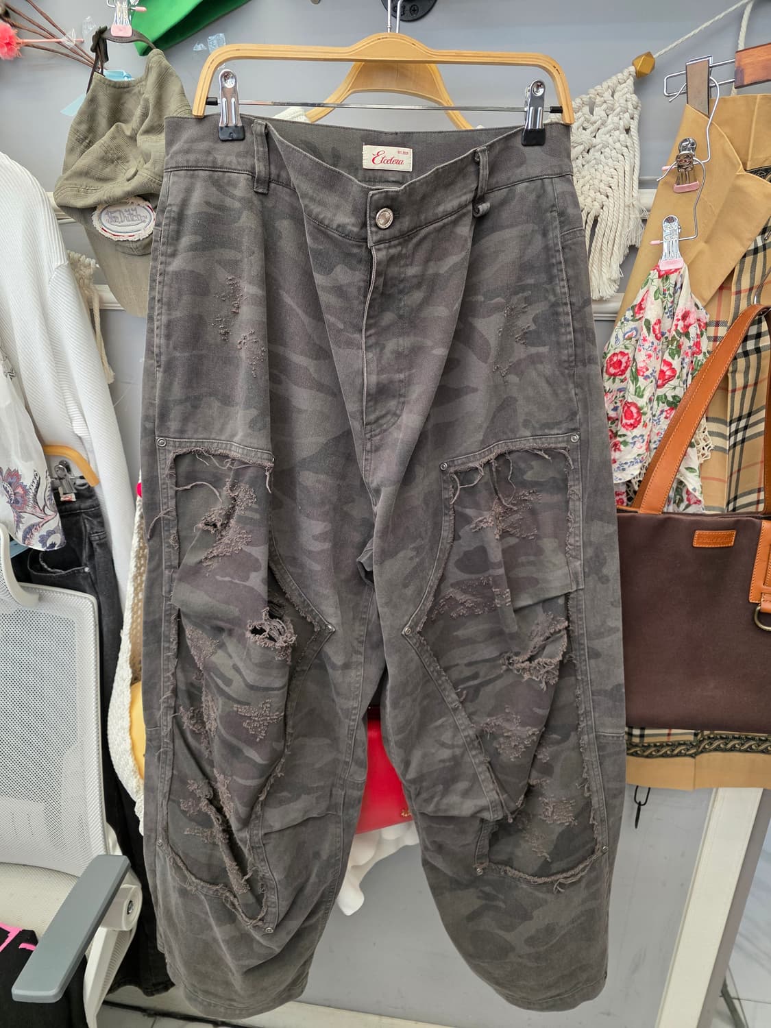 이티씨이 etce 디스트로이드 카고 팬츠 L 상품이미지2