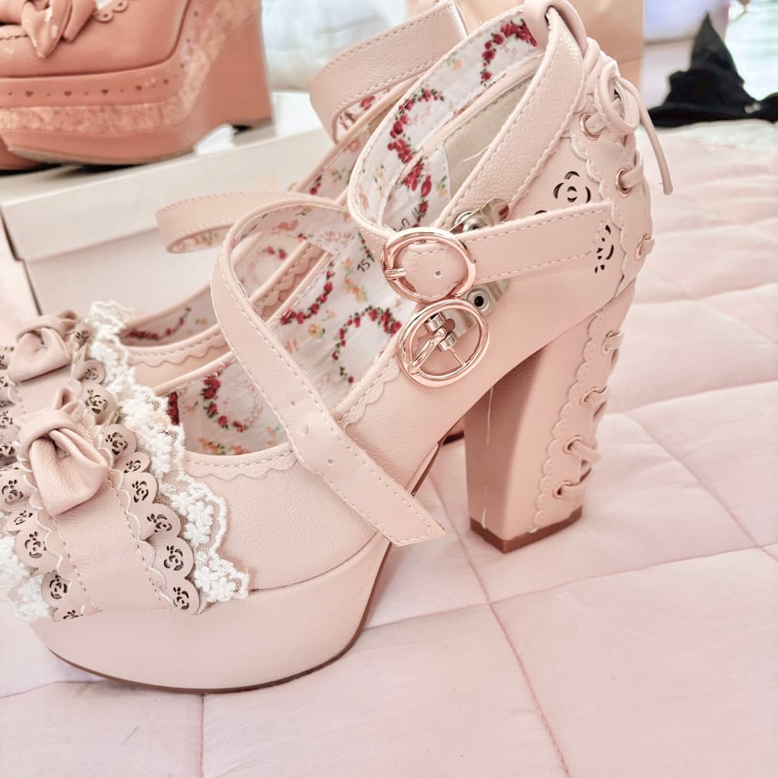 라떼갸루 히메갸루 핀터깔 히메카지 리즈리사 샌들 구두 부츠 아가일니트 상품이미지2