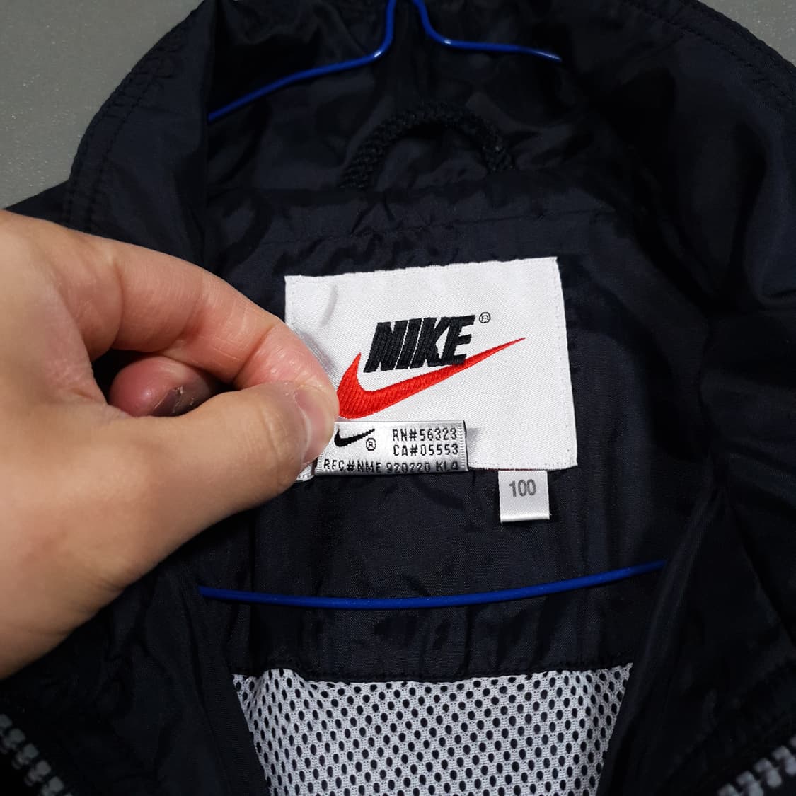 실측 XL) 나이키 90s 올드스쿨 스우시 빅로고 바람막이 집업 자켓 상품이미지8