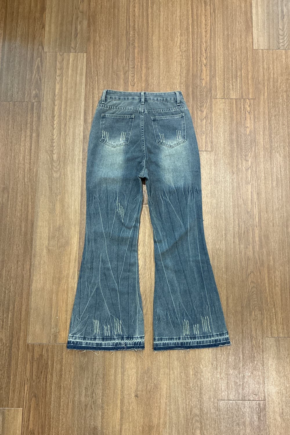 Vintage Wash High-Waist Flare Jeans 상품이미지4
