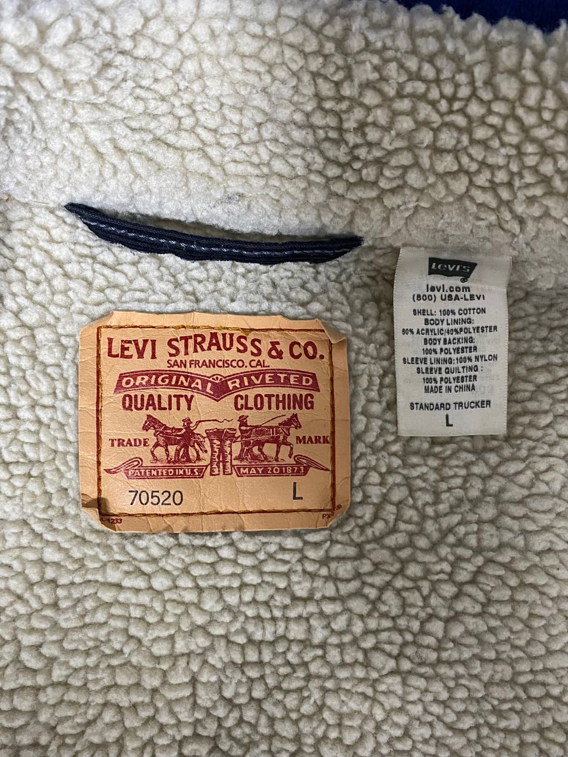 빈티지 리바이스 코듀로이 쉐르파 블랙 상품이미지3