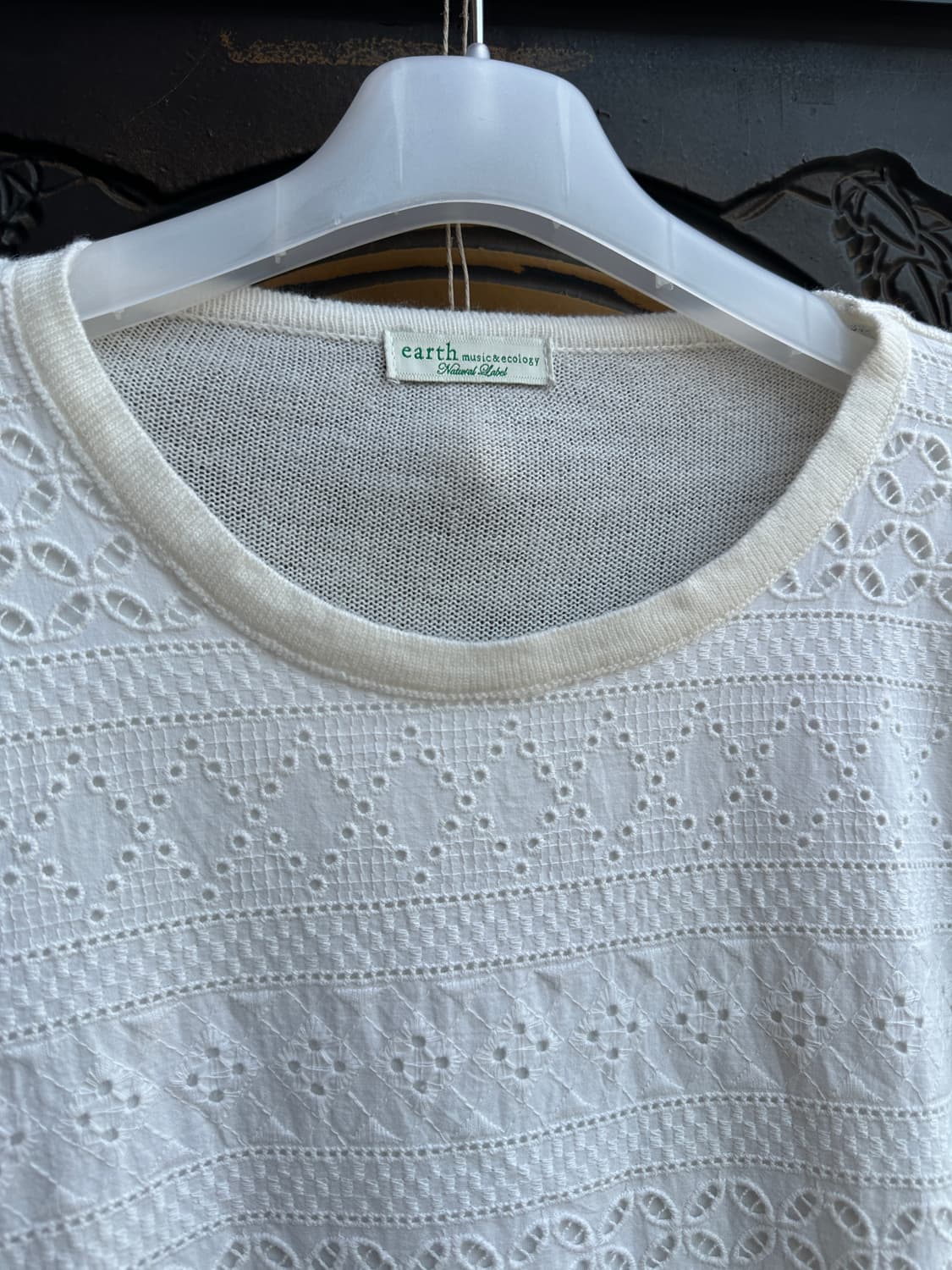 earth music lace tee {natural label} 상품이미지3