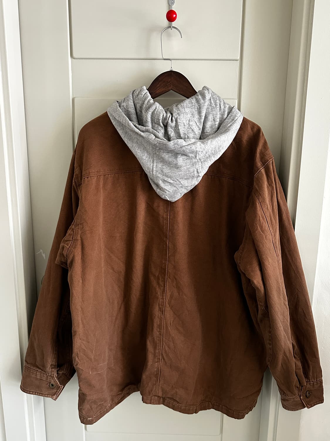 Massimo Bay 브라운 후드 캔버스 워크 자켓 상품이미지2