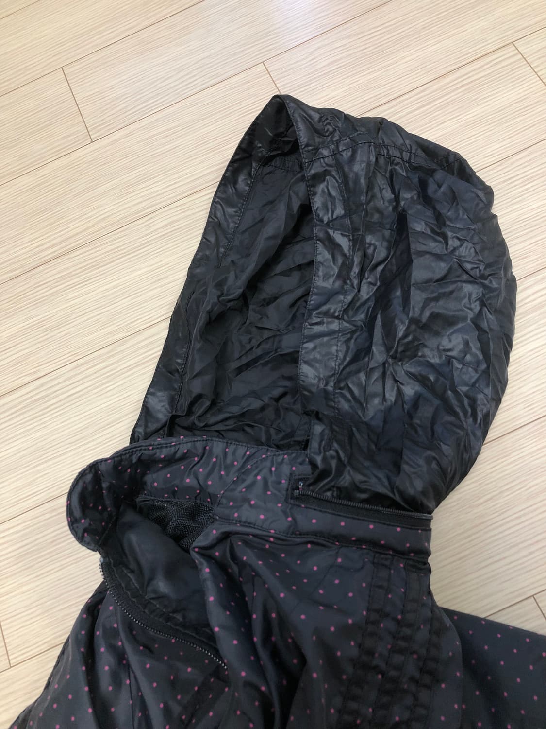 S 빈티지 아디다스 블핑 도트 후드 집업 자켓 블루종 메쉬 바람막이  상품이미지6