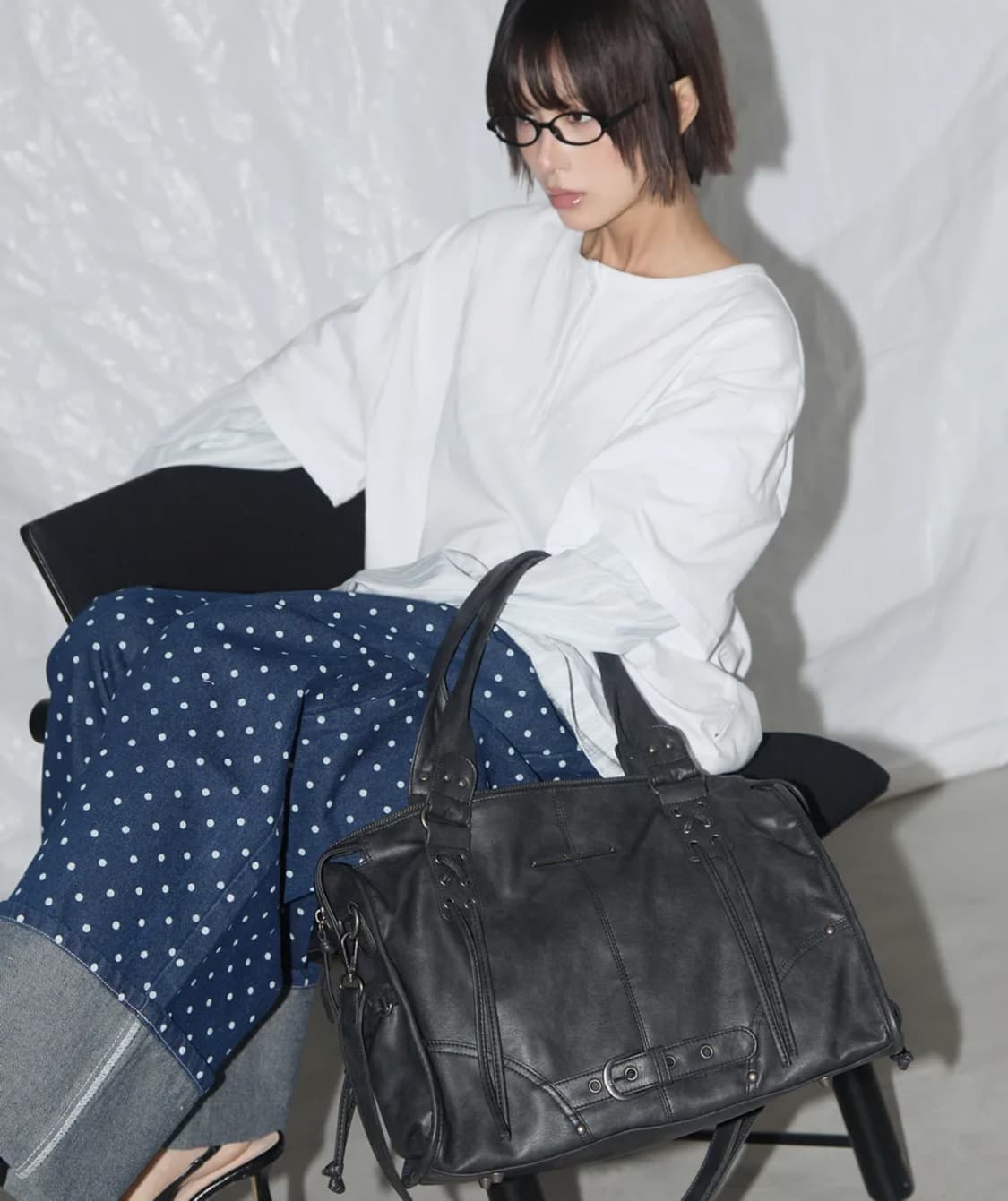 팬시클럽 벨티드 레더백 숄더백 토트백 가방 상품이미지2