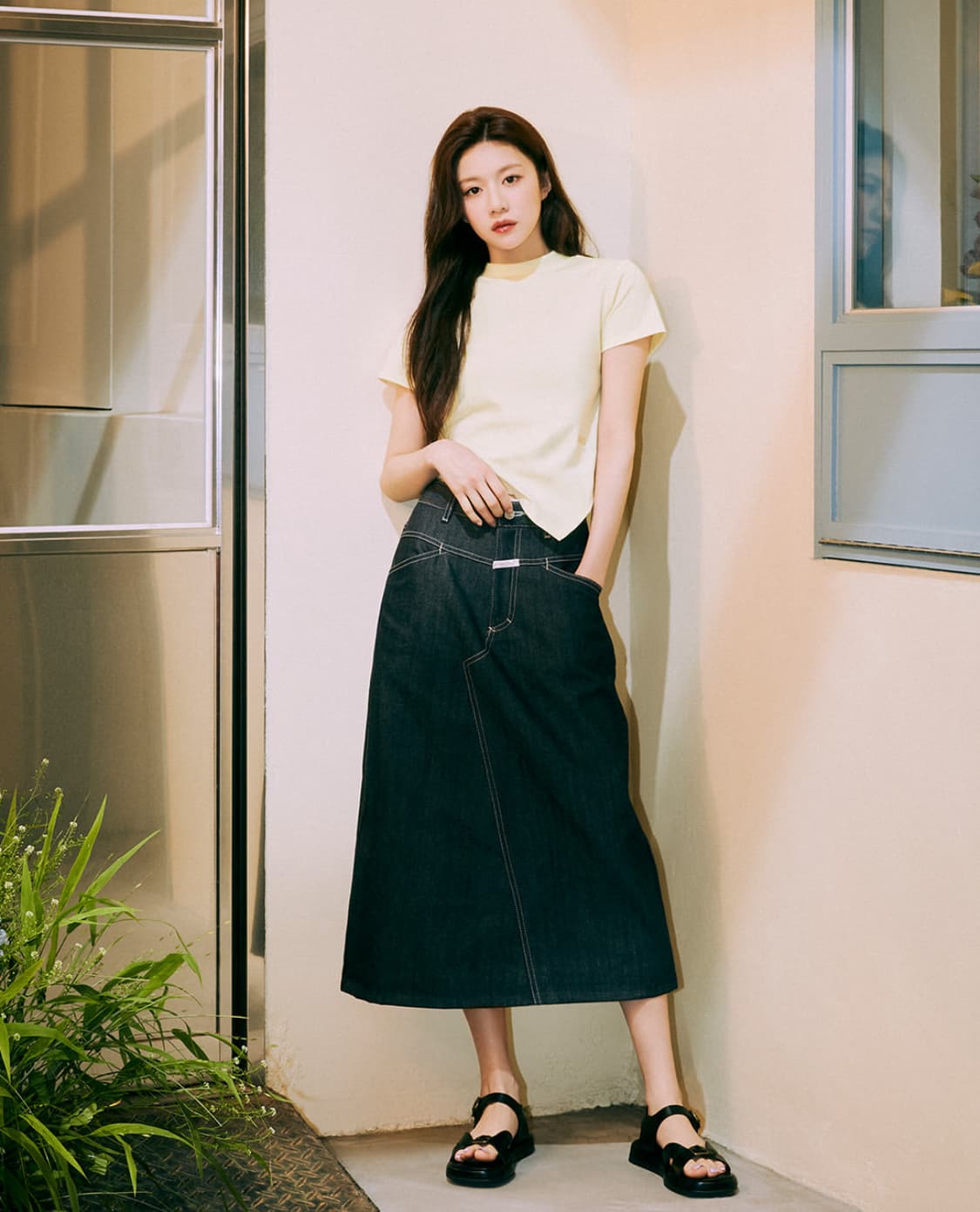 마리떼 프랑소와 저버 데님 스커트  상품이미지2