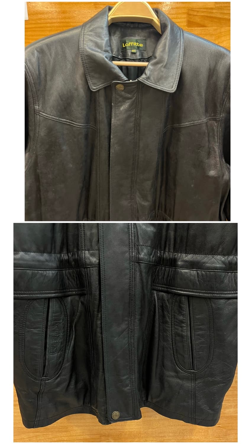 빈티지 양가죽 레더 자켓 블랙 100 #csz3596 상품이미지6