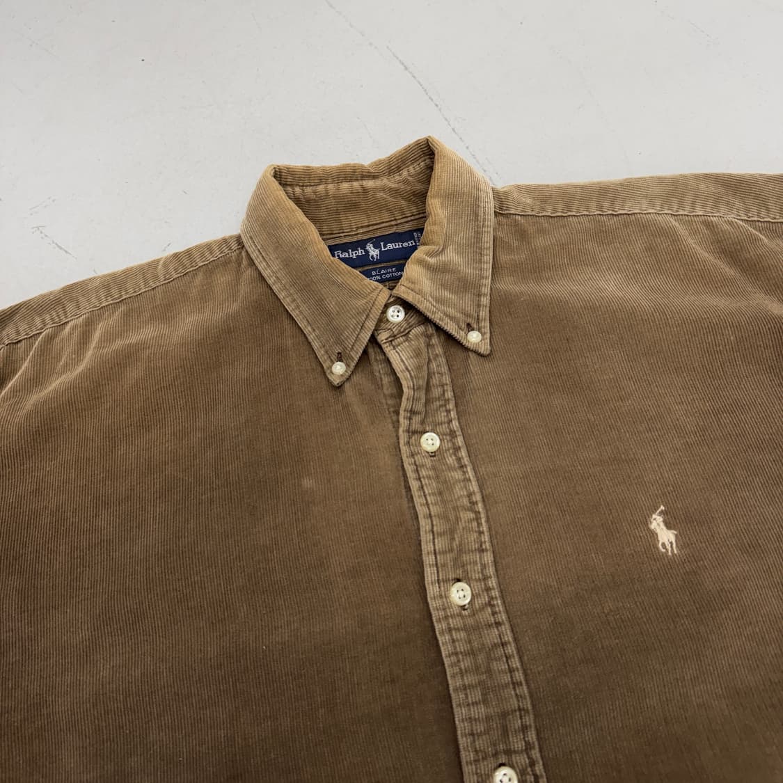 폴로 포니 코듀로이 셔츠 베이지 브라운 상품이미지3