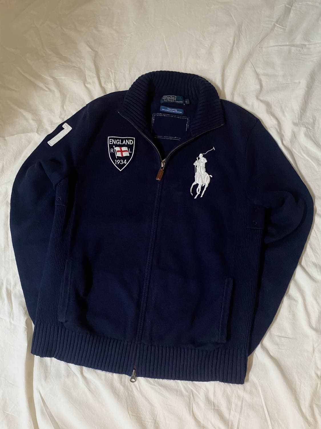 폴로 잉글랜드 빅포니 니트집업 상품이미지2