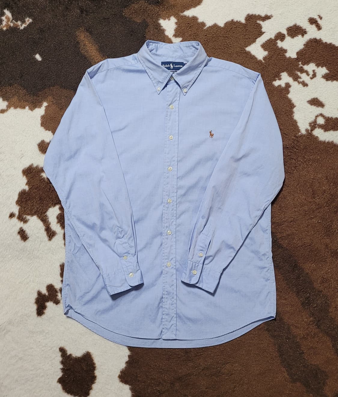 폴로 랄프로렌 남성용 연블루 면남방(L) 상품이미지3