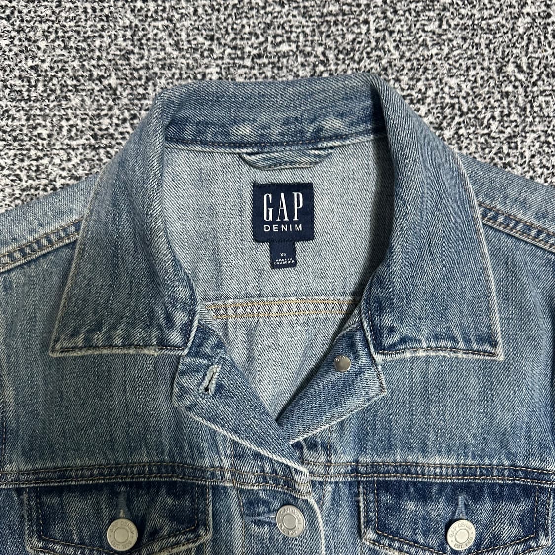 (XS) GAP 갭 데님 크롭 청자켓 상품이미지2