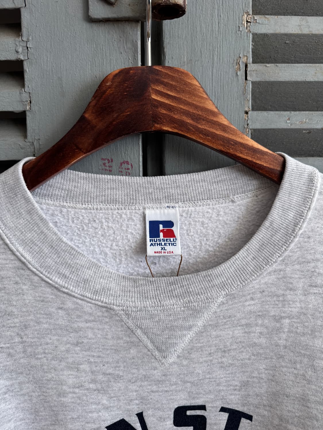 [XL]00's 러셀 Made In USA 멜란지 프린팅 스웻 셔츠 상품이미지2