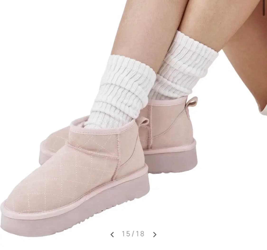 클리시어 어그 퍼부츠 핑크 250 상품이미지1