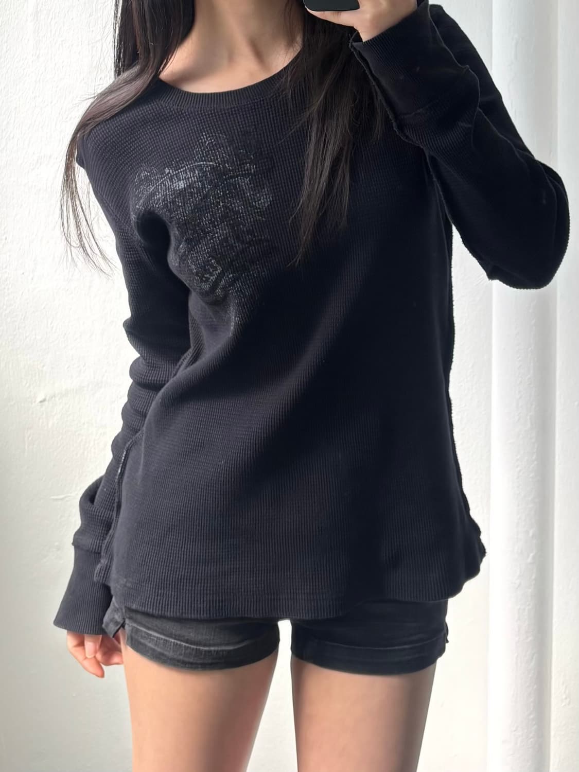 Buckaroo Black Waffle Long Sleeve 상품이미지4