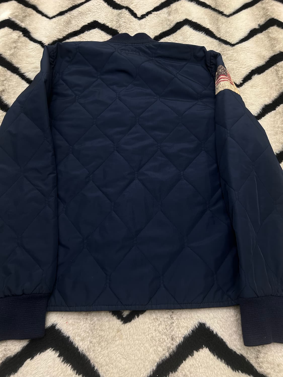 [S]폴로진스 오버핏 퀄팅 블루종 자켓/네이비 상품이미지3