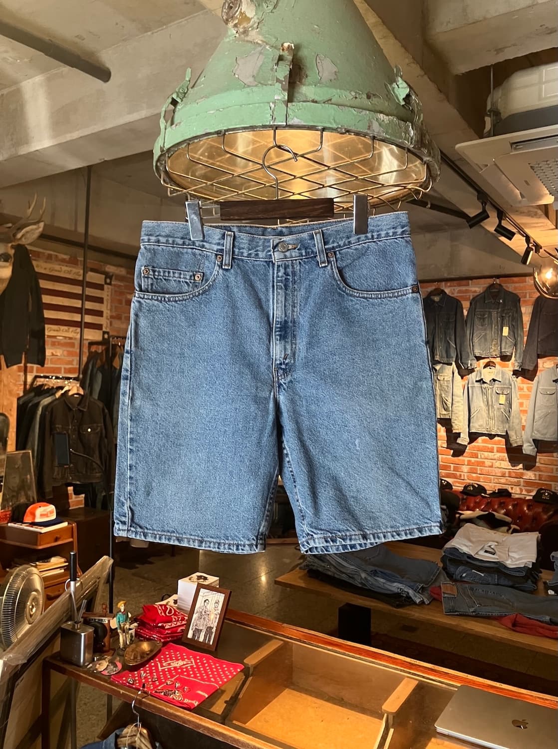 00s USA 빈티지 리바이스 505 데님 쇼츠 하프 팬츠 상품이미지1