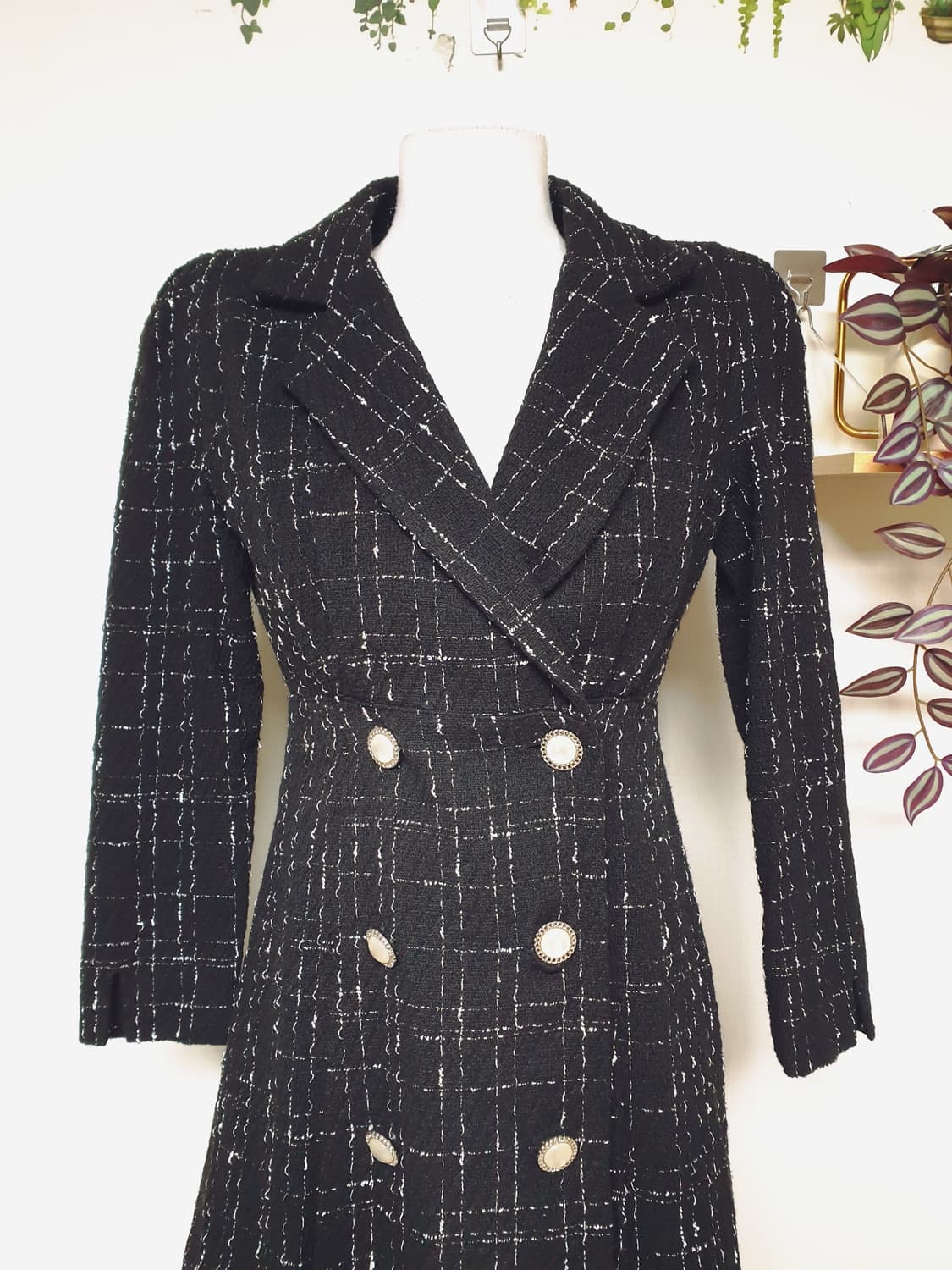 트위드원피스 미니 66 블랙 M 상품이미지2